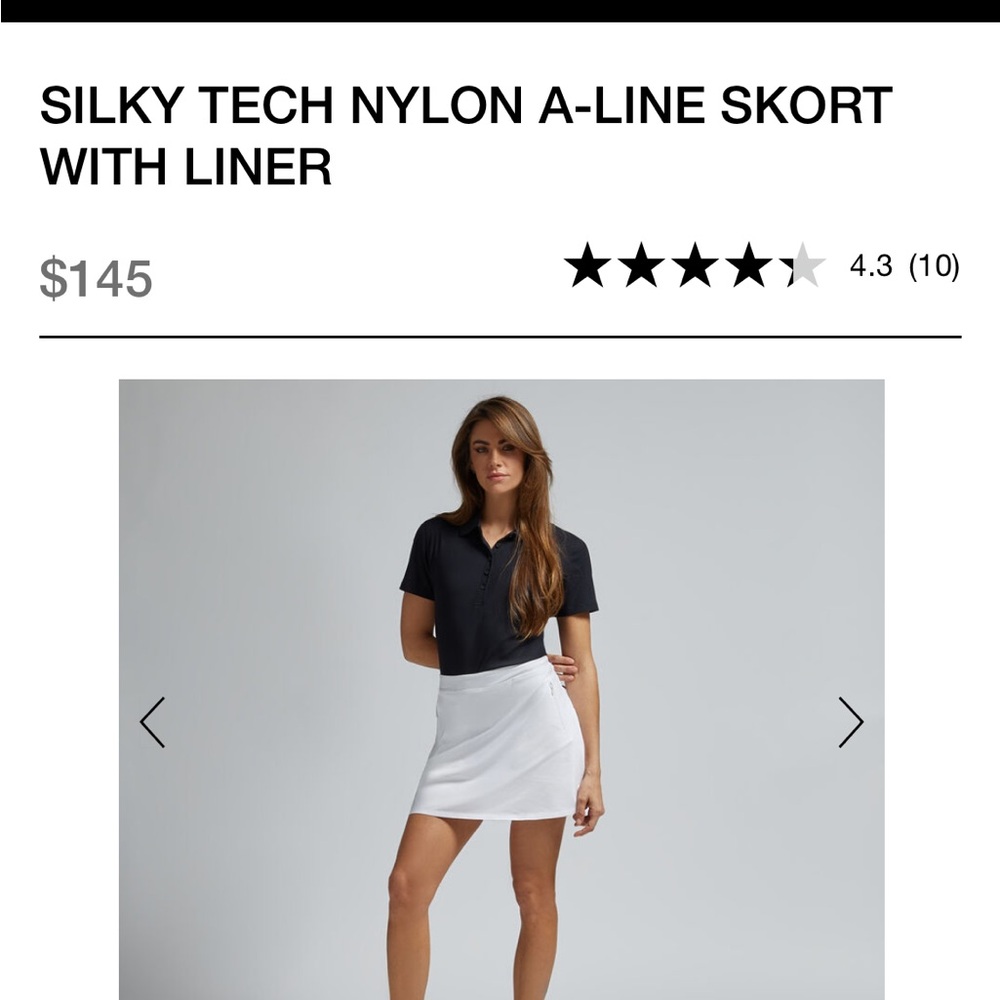 G/FORE SILKY TECH NYLON A-LINE SKORT WITH LINER SIZE: Medium. NWOT